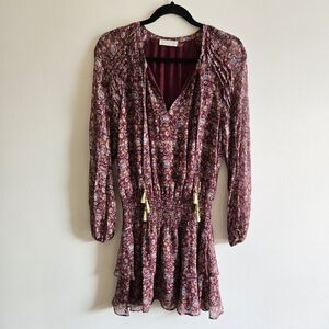 RAMY BROOK I XS (fits up to M) Silk Lurex Paisley Mini Dress